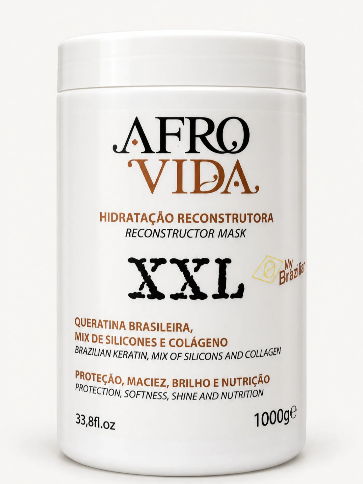 Afro Vida Hidratação Reconstrutora Reconstructor Mask XXL